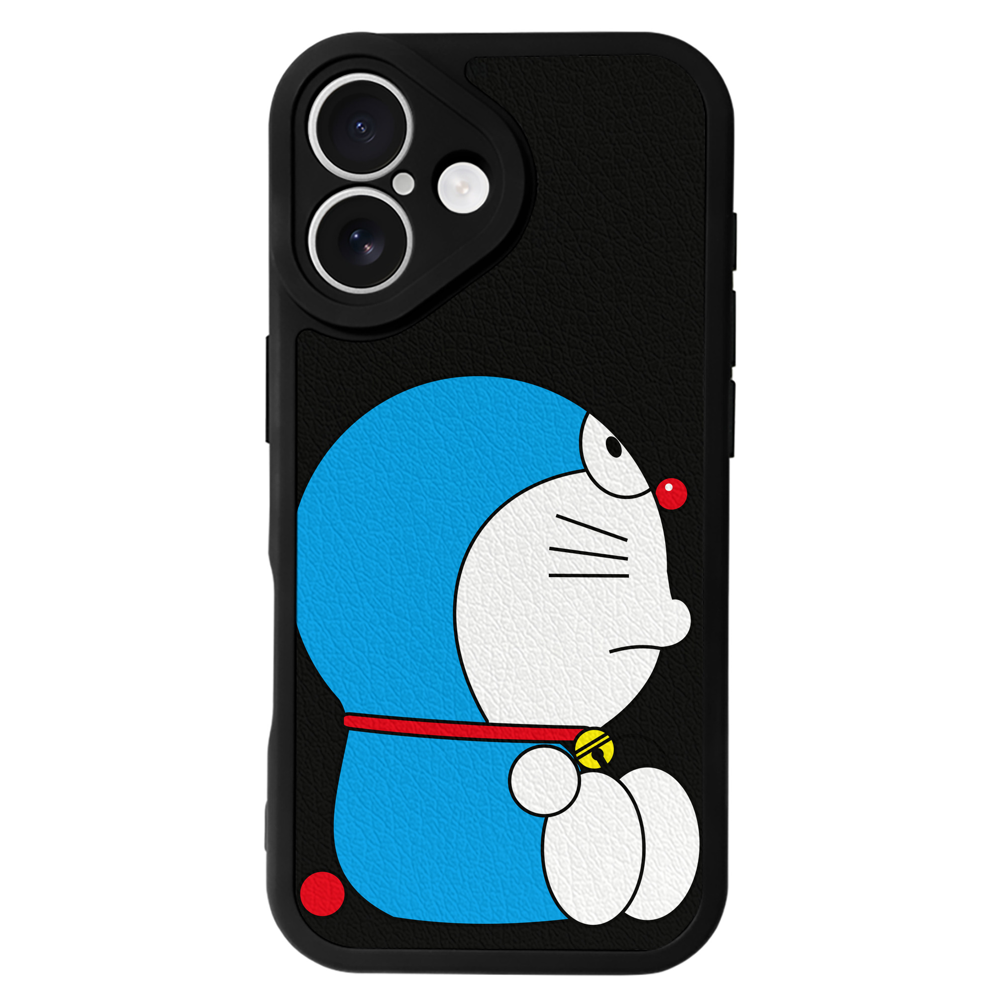 （画像用） ドラえもん Doraemon 【iPhone 16シリーズ対応】シリコンスマホケース（レザー調） 材質：シリコン